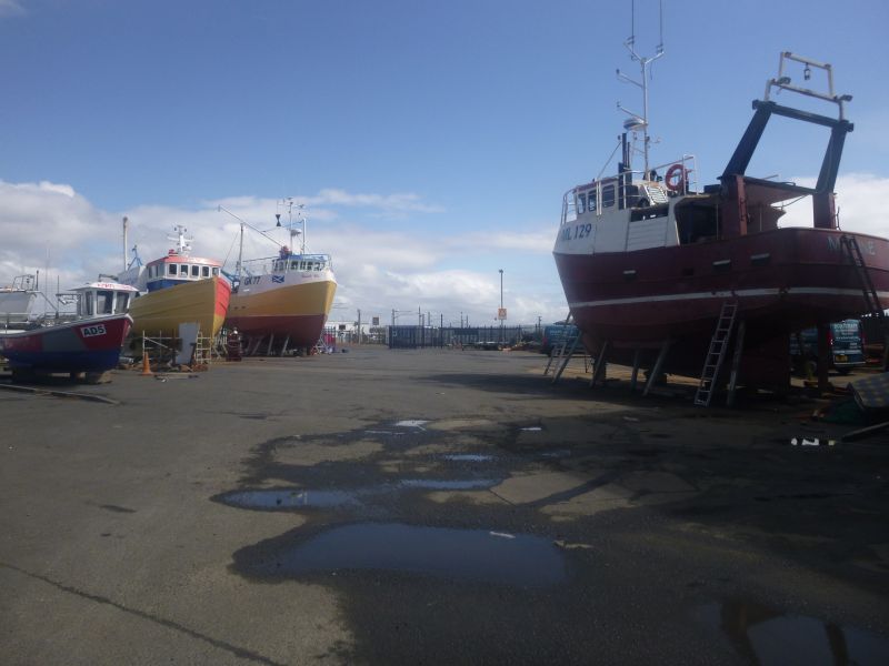 Boats out At Ardrossan for Painting